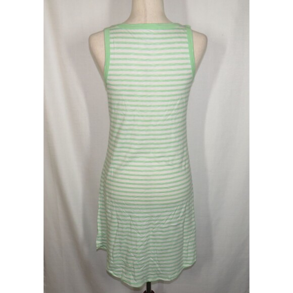 Candace Cameron Bure Sunkissed Linen Blend Green Striped V Neck Tank Dress XXS - Picture 3 of 7